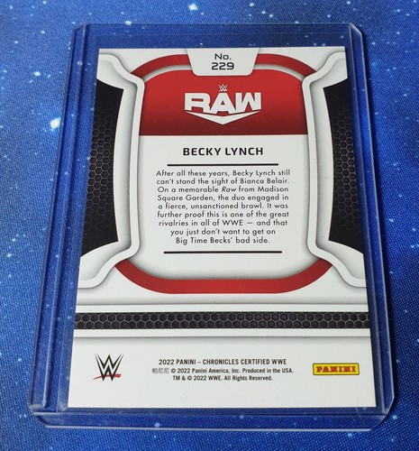 2022 Panini Chronicles WWE Certified Red /199 Becky Lynch #229 - Picture 2 of 2