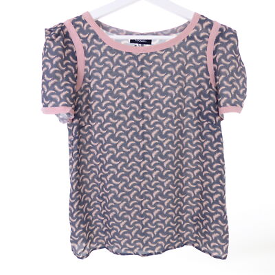 MAX & CO Bluse Blouse Tunika Federn Grau Rosa Gr. 36 S