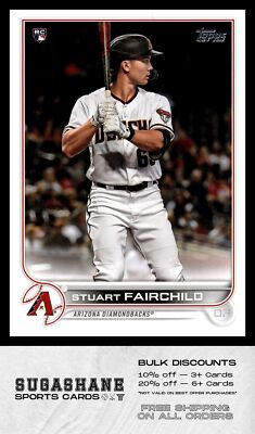 2022 Topps 163 Stuart Fairchild   Arizona Diamondbacks RC,VAR Baseball Card
