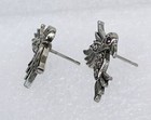 VTG 1994 AVON Hummingbird Silver Tone Faux Marcasite Stud Pierced Earrings — photo 6