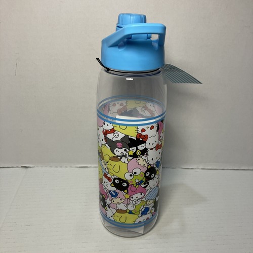 Hello Kitty & Friends 28oz Plastic Sport Water Bottle With Hinged Handle New - Picture 4 of 6