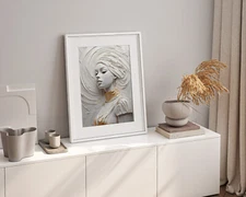 Grace in Color - Textured White and Gold Printable Wall Art - Digital Download