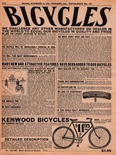 Kenwood Bicycles No. 117 Sears Roebuck Vintage Advertisement Catalog Page