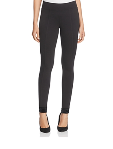 HUE Velvet Trim Ponte Black Womens 
