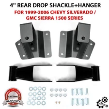4'' Drop Kit Shackles&Hangers For 99-2005 2006 Chevy Silverado/GMC Sierra 1500