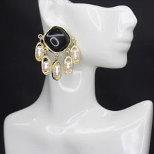 Medieval Vintage Dropped Oil Pearl Tassel Earrings Personalized Fashion Earrings