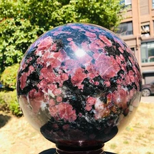 18.6kg Natural astrophyllite quartz crystal"fireworks stone"crystal ball 686