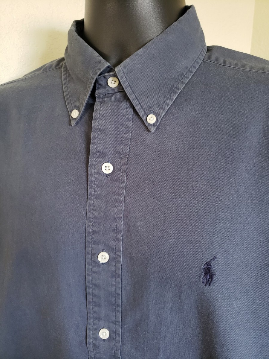 Camisa Ralph Lauren Purple Label - Algodón End-on-End - Azul Claro | Elegancia Italiana
