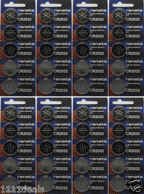 40 Renata Button Cell CR2032 REMOTE FOB KEY KEYLESS Batteries