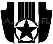 JOURNEY SOLID COLOR for 2020-2026 Jeep Gladiator Hood Decal Vinyl Graphic Stripe