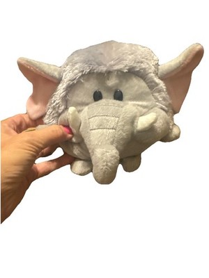 Applause Animal Junction Landon Elephant Plush Stuffed Animal 7'' Gray Round Russ