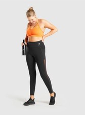 GYMSHARK Training Mesh Pocket Leggings Women  s Size XS Black Athletic GLLG4427