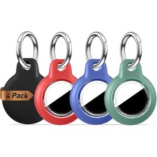 Shockproof Protective Cover for AirTag - 4-Pack with Keychain Features