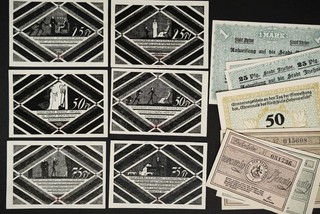 13x Notgeld: 25 100 Pfennig Hasloh Heide Hohenwestedt Itzehoe
