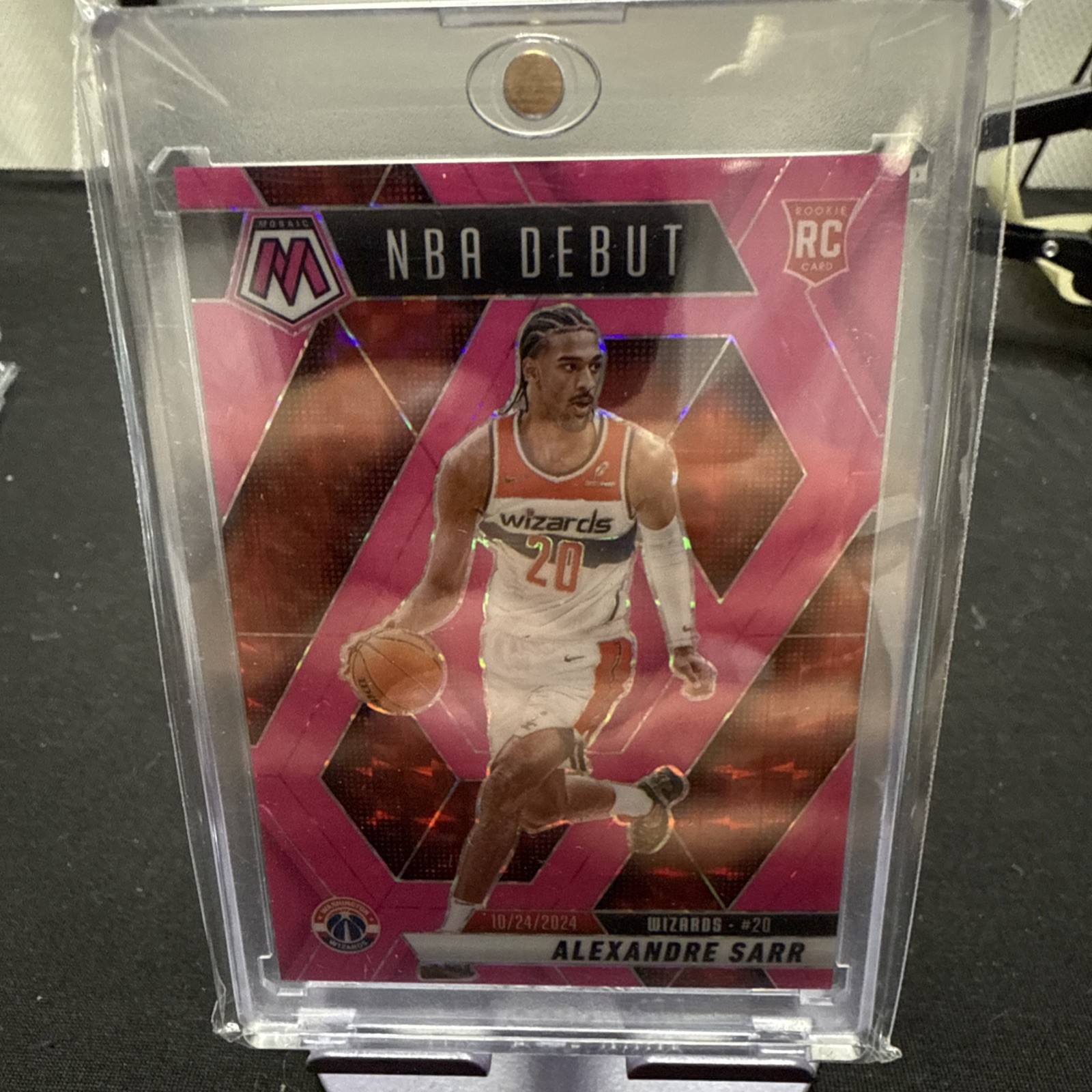 2024-25 Mosaic Alexandre Sarr Pink Fluorescent /10 RC NBA Debut Wizards 🔥🔥🔥