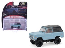Greenlight 37330F 1/64 1972 Ford Bronco Custom SUV Light Blue with