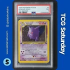 1999 POKEMON FOSSIL 1ST EDITION #5/62 GENGAR HOLO RARE PSA 7