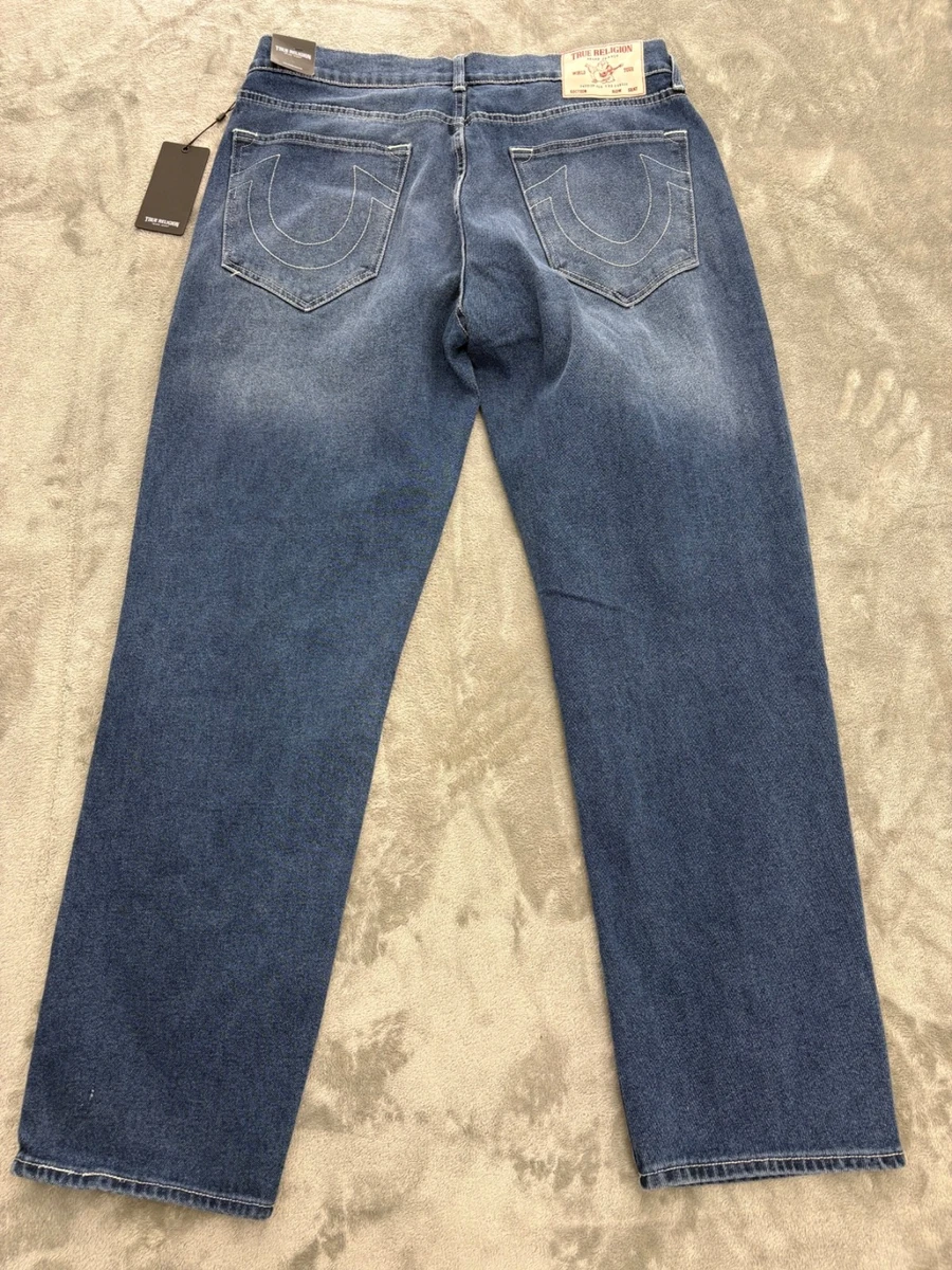 True Religion World Tour Blue Jeans for Men for sale - eBay