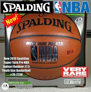 New 2019 Spalding Super Tack Pro NBA Indoor/Outdoor 27.5 Youth Size Basketball