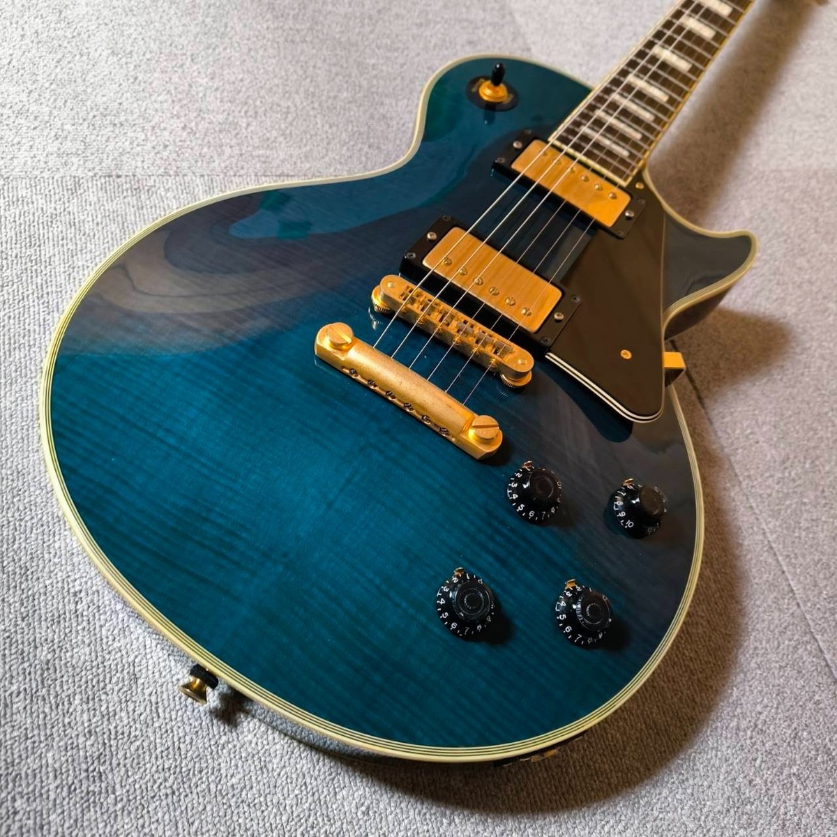 Burny by Fernandes Electric Guitar Les Paul Custom Type RLC-55