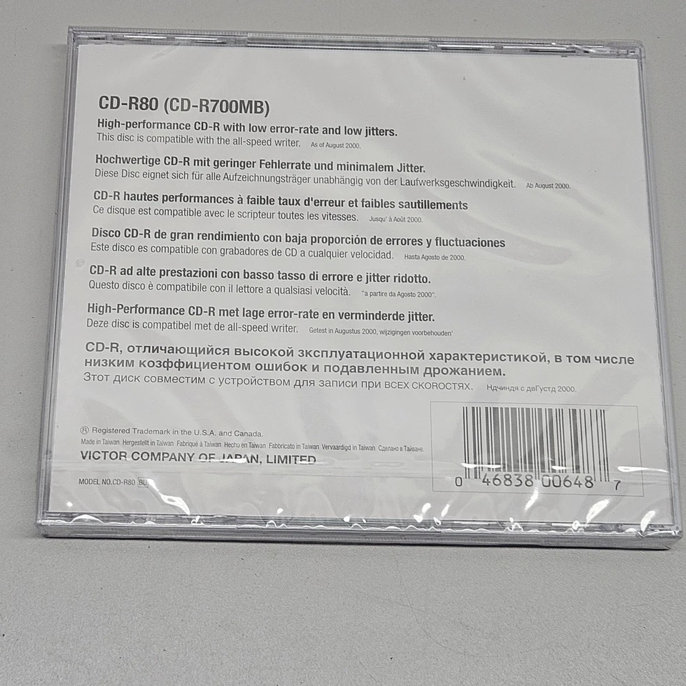 3 JVC CD-R 700 MB Compact Disc Recordable All Speed For Writers Jewel Case New - Image 3 of 4