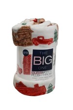 The Big One Our Favorite Plush Throw Blanket Oversized 5x6 Christmas Trucks