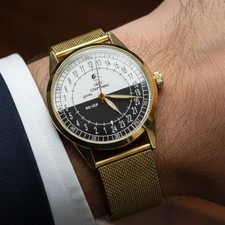 Vintage Watch Raketa 24h Automatic Wrist Men's Russian Soviet USSR Sputnik Day