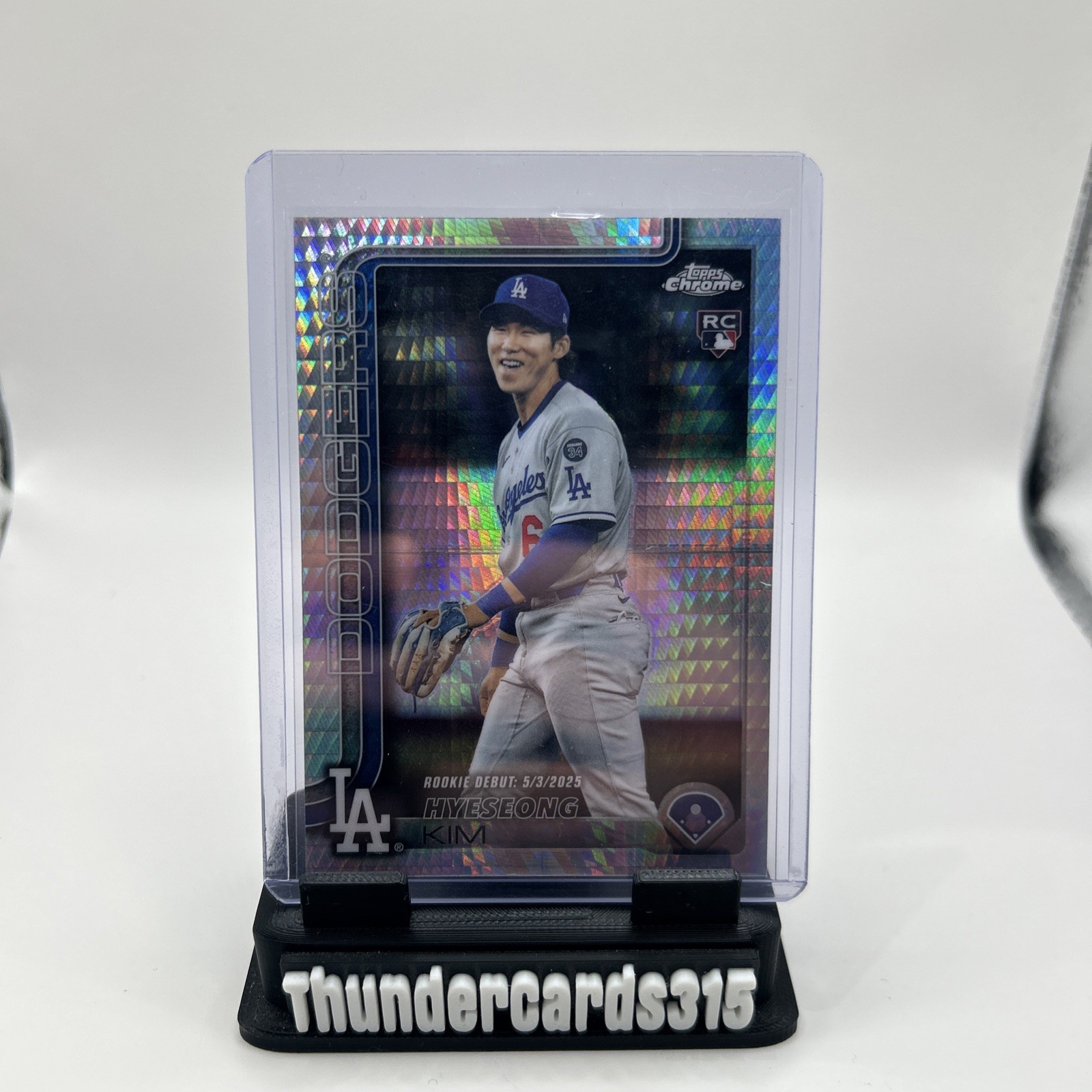 2025 Topps Chrome Update Hyeseong Kim Rookie Debut Prism Refractor (RC)