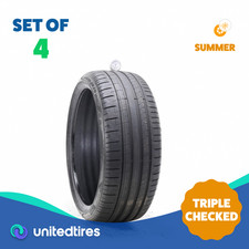 Set Of 4 Used 24535zr20 Pirelli P Zero Pz4 Na1 91y - 732