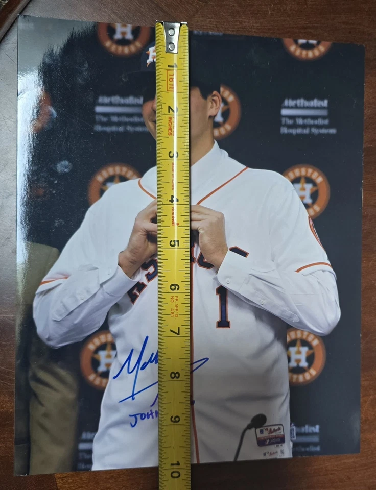 Фотография с автографом Марка Аппеля 8x10 Houston Astros бейсбол Джон 14:6 - Изображение 3 из 4