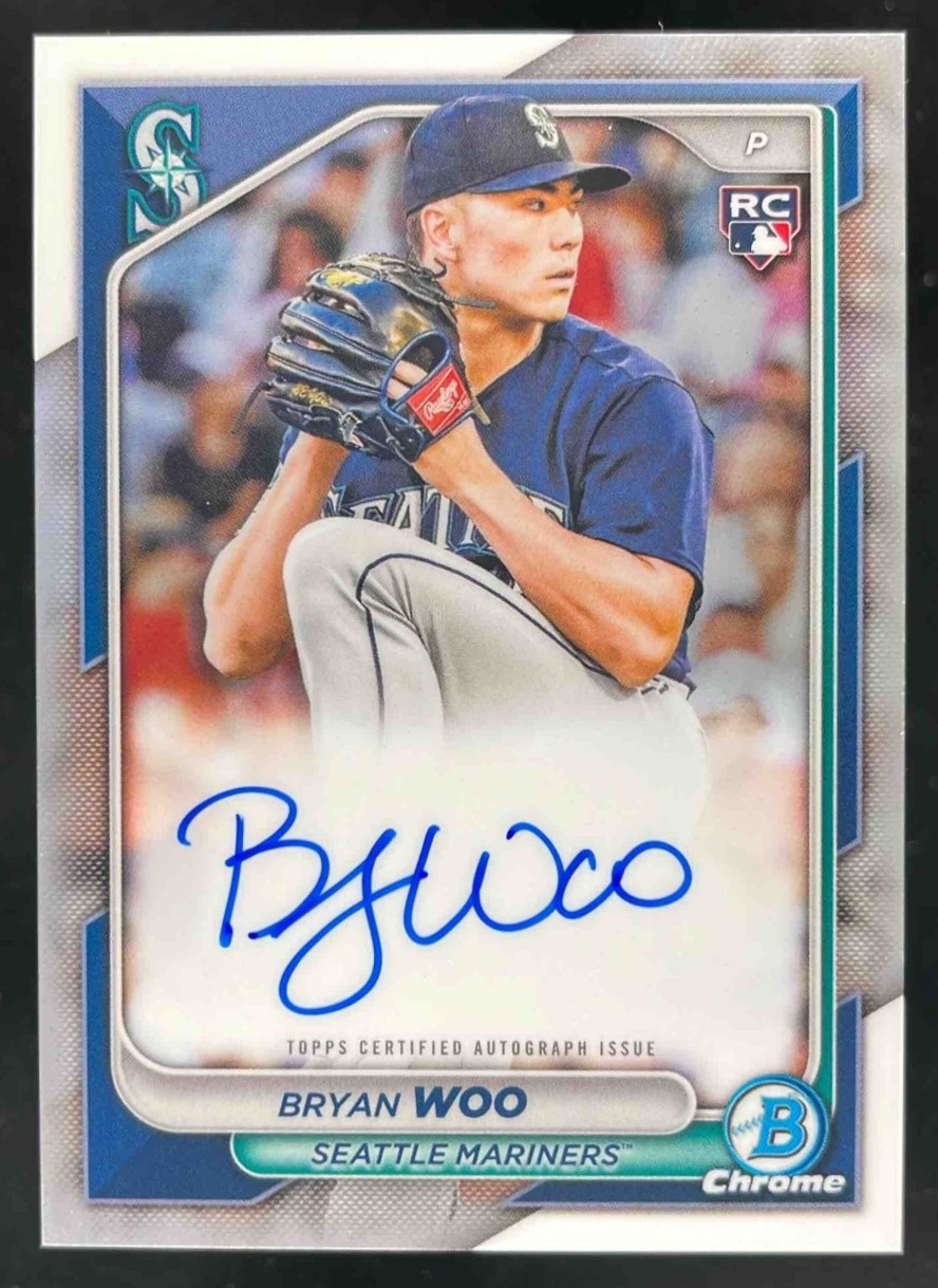 2024 Bowman Bryan Woo Chrome Rookie Auto #CRA-BW Seattle Mariners