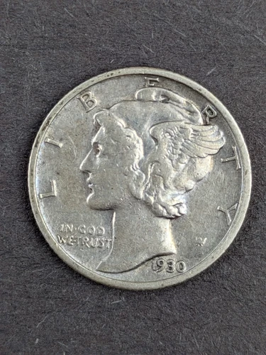 1930 S Mercury Silver Dime - XF (223)