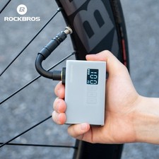 ROCKBROS Mini Bike Tire Pump 120PSI Electric Bike Air Pump with Guage Portable