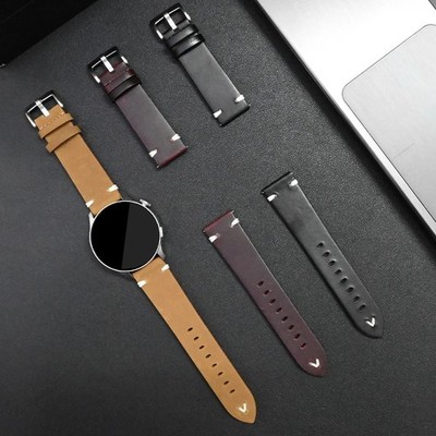 20 22mm Leather Huawei Watch GT4 46mm GT3/GT2 Watch 4 Amazfit Balance GT4/3/2