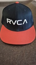 RVCA Men s Hat black and orange Size s/m fitt...