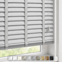 Custom Made To Measure Faux Wood Taped Venetian Blinds - White/Grey/Cream/Brown
