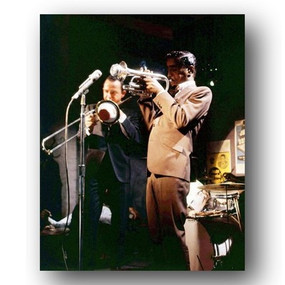 Sammy Davis Jr. Photo 8x10 A Man Called Adam 1966 Jazz Trumpet Publicity Still