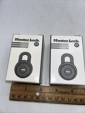 Master Lock 1525 Locker Padlocks, Combination Dial + V660 Key Set Of 2 NOS