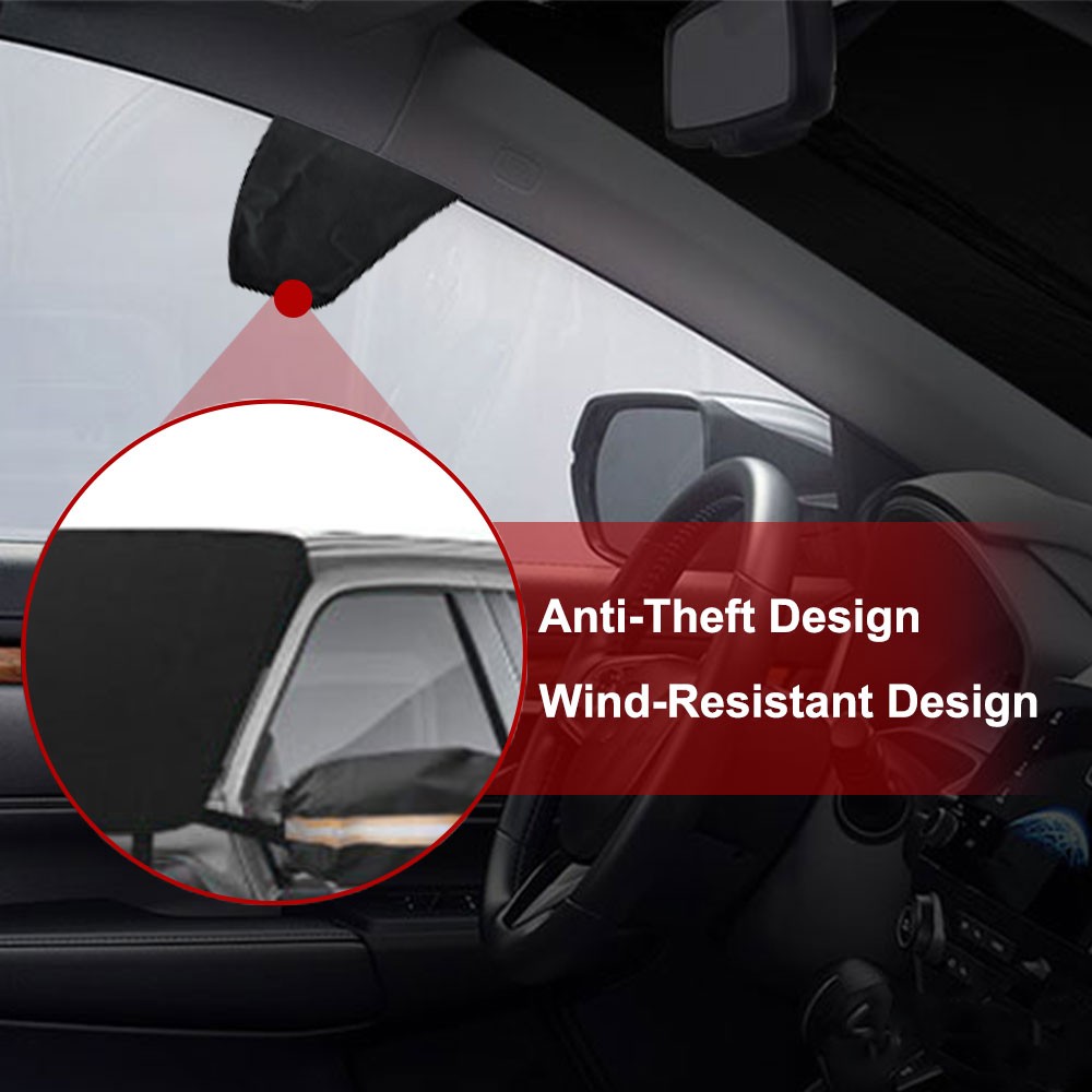 4 Layers For Nissan Front Windshield Snow Cover Frost Guard w/ Side Mirror Cover