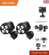 Weatherproof LED Motion Sensor Spotlight - 600 Lumens Outdoor Light 2-Pack