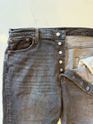 Vintage Levi's 501 Black Denim Jeans Button Fly W35 L32 Faded Straight Leg