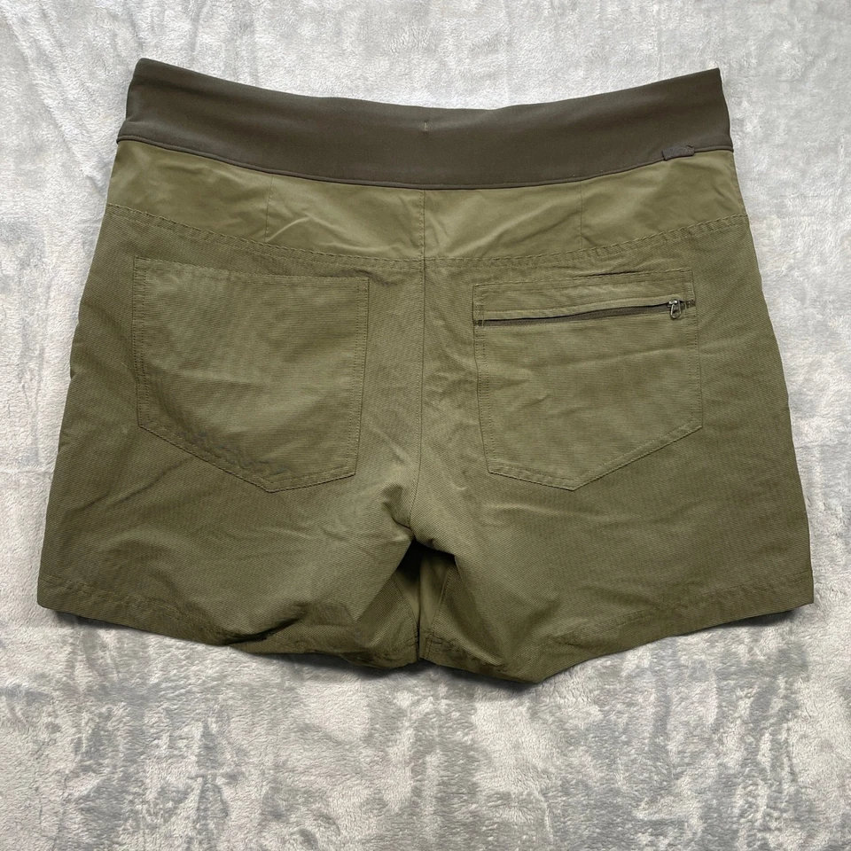 REI Co Op Womens Olive Green Hiking Outdoor Shorts Utility Pockets  Size 14 - Image 2 of 4