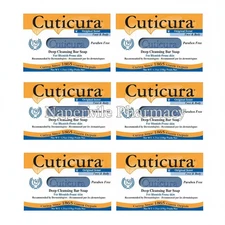 6 Pack Cuticura Face & Body Deep Cleansing Bar Soap Blemish Prone Skin 5.25 Oz