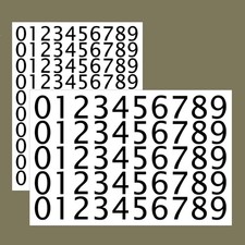 Classic Vinyl Numbers Stickers Sheet Black White Red Blue For Signs Sign Making