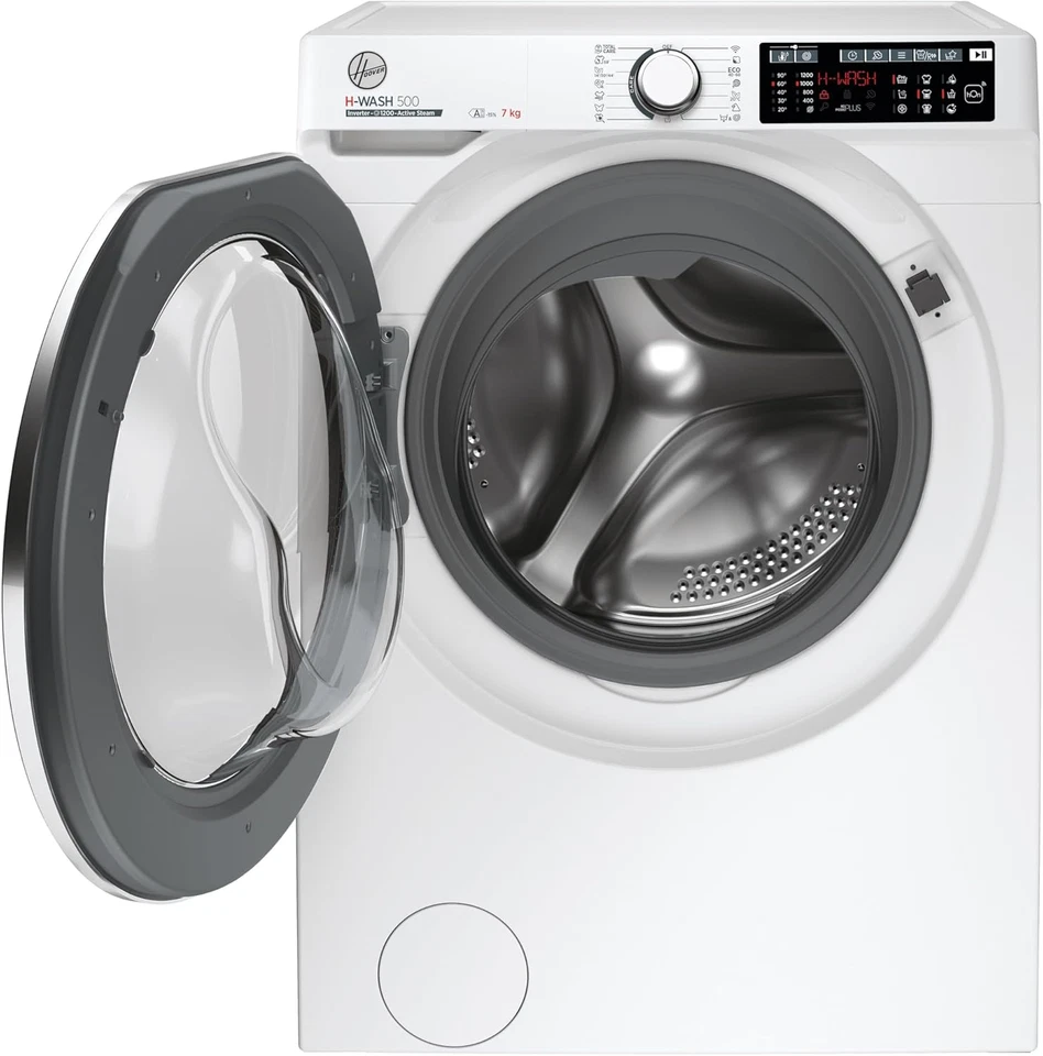 HW4 27AMC7/1-S H-WASH 500 Lavatrice Smart 7 Kg, 1200 Giri, Wi-Fi + Bluetooth, Ca - Immagine 2 di 4