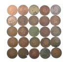 Lot 25 1800's 1880 1881 1886-1889 Indian Head Cent Coin Collection 1/2 Roll *625