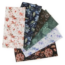 Mens Cotton Flower Pocket Square Wedding Party Formal Floral Handkerchief