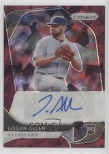 2020 Panini Prizm Rookie Burgundy Cracked Ice 10/25 Logan Allen #RA-LA Auto 0a4s