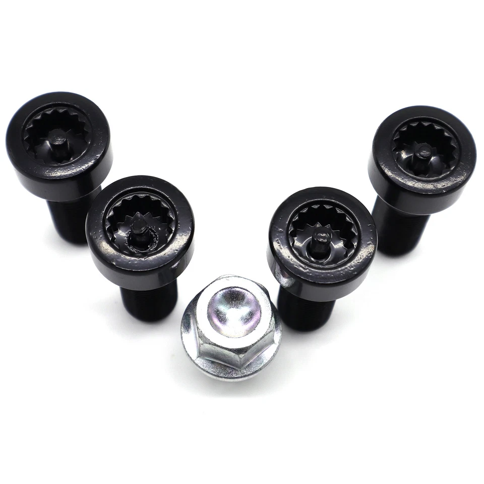 汽车车轮锁防盗螺栓凸耳螺母套装 20 螺栓 + 2 键适用于宝马 36136786419 — 第 4/4 张图片