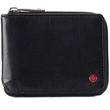 Alpine Swiss Logan Zipper Bifold Wallet | All-Around Zip Closure | 13 Card